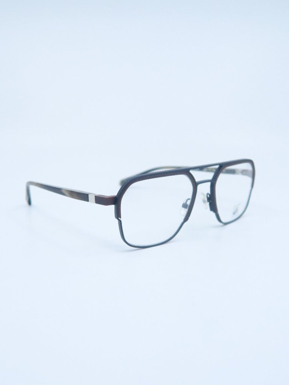 J.F. Rey JF3032 0098 Stainless Stain Steel & Brown Aviator New Men's Eyeglasses.
